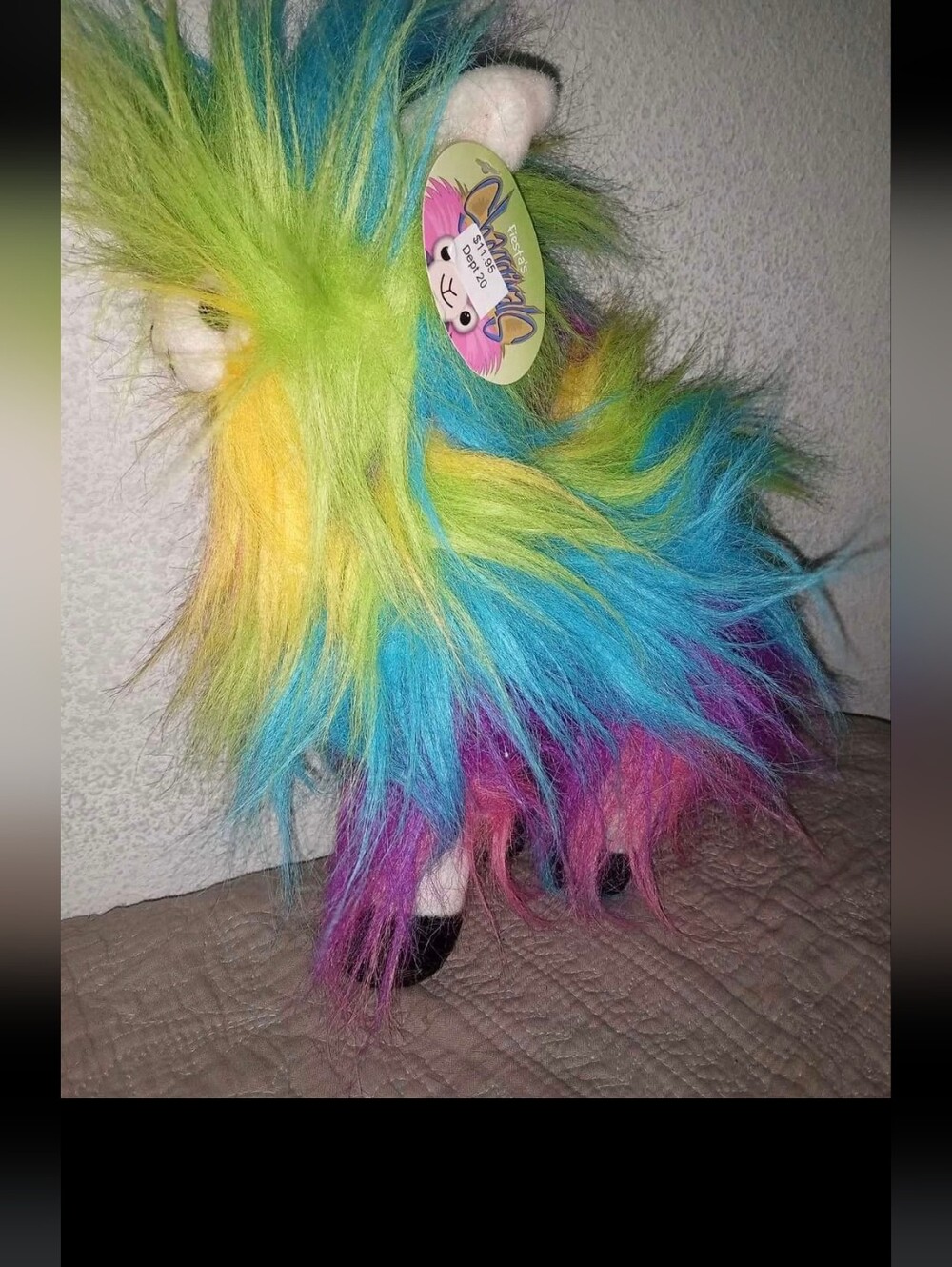 Fiesta Shaggimals 11" Standing Rainbow Shaggy Llama Plush NWT (2019) - Picture 2 of 4